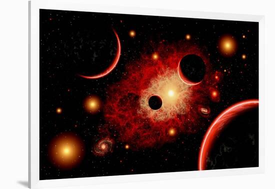 A Red Giant Star System-null-Framed Art Print