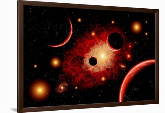 A Red Giant Star System-null-Framed Art Print