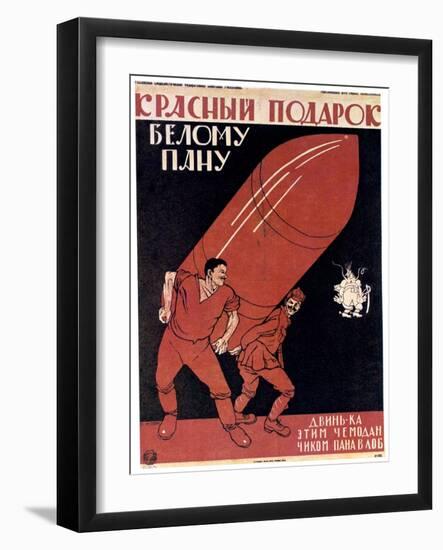 A Red Gift to a White Master, 1920-Dmitriy Stakhievich Moor-Framed Giclee Print