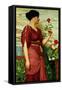 A Red, Red Rose-John William Godward-Framed Stretched Canvas