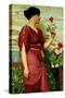 A Red, Red Rose-John William Godward-Stretched Canvas