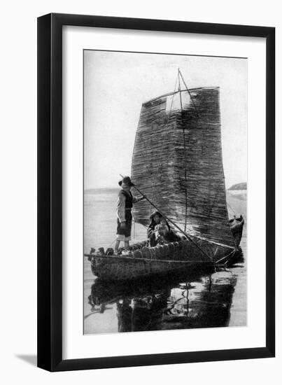 A Reed Balsa Sailing Vessel, Bolivia, 1922-null-Framed Giclee Print