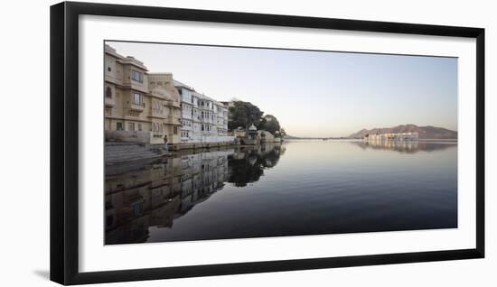 A Reflected View of Lake Pichola and the Famous Floating Lake Palace in Udaipur, India-Erik Kruthoff-Framed Photographic Print