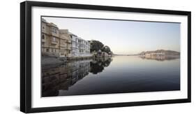 A Reflected View of Lake Pichola and the Famous Floating Lake Palace in Udaipur, India-Erik Kruthoff-Framed Photographic Print