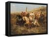 A Regal Procession-Adolph Schreyer-Framed Stretched Canvas