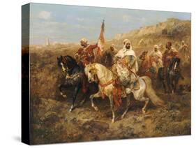 A Regal Procession-Adolph Schreyer-Stretched Canvas