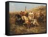 A Regal Procession-Adolph Schreyer-Framed Stretched Canvas