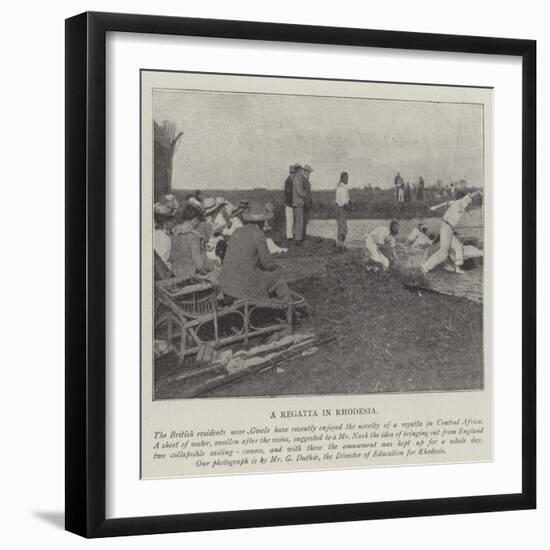 A Regatta in Rhodesia-null-Framed Giclee Print