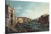 A Regatta on the Grand Canal-Canaletto-Stretched Canvas