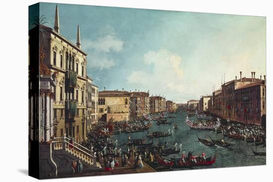 A Regatta on the Grand Canal-Canaletto-Stretched Canvas