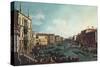 A Regatta on the Grand Canal-Canaletto-Stretched Canvas