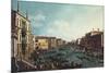 A Regatta on the Grand Canal-Canaletto-Mounted Premium Giclee Print