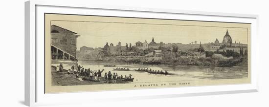 A Regatta on the Tiber-null-Framed Premium Giclee Print