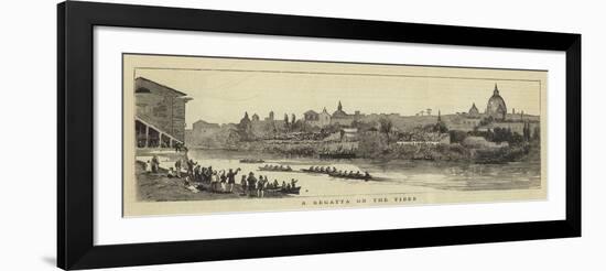 A Regatta on the Tiber-null-Framed Giclee Print