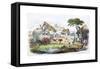 A Regency Farmyard-null-Framed Stretched Canvas