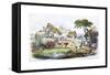 A Regency Farmyard-null-Framed Stretched Canvas