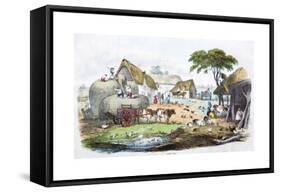 A Regency Farmyard-null-Framed Stretched Canvas