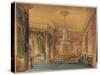 A Regency Interior, 1819-Robert Hughes-Stretched Canvas