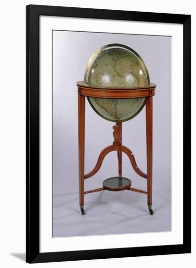 A Regency Terrestrial Library Globe on Mahogany Stand, 1806 (Mixed Media)-English-Framed Giclee Print