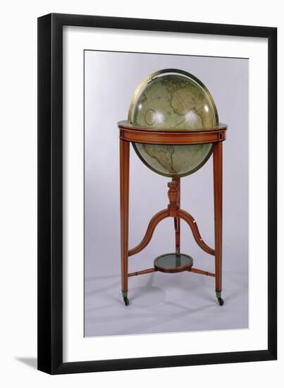 A Regency Terrestrial Library Globe on Mahogany Stand, 1806 (Mixed Media)-English-Framed Giclee Print