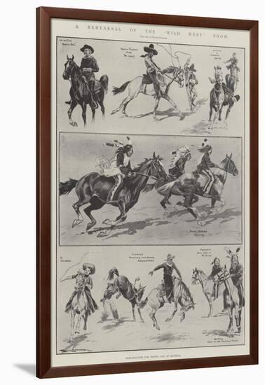 A Rehearsal of the Wild West Show-Ralph Cleaver-Framed Giclee Print