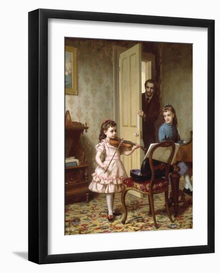 A Rehearsal on the Sly, 1875-Ernest Gustave Girardot-Framed Premium Giclee Print