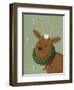 A Reindeer with a Wreath around its Neck-Beverly Johnston-Framed Giclee Print