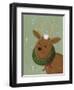 A Reindeer with a Wreath around its Neck-Beverly Johnston-Framed Giclee Print