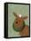 A Reindeer with a Wreath around its Neck-Beverly Johnston-Framed Stretched Canvas