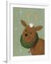 A Reindeer with a Wreath around its Neck-Beverly Johnston-Framed Giclee Print