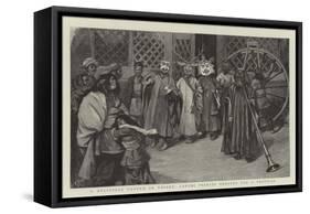 A Religious Custom in Thibet, Lepchi Priests Dressed for a Festival-Charles Edwin Fripp-Framed Stretched Canvas