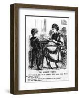 A Reluctant Musician: the Honest Truth-G. Du Maurier-Framed Art Print