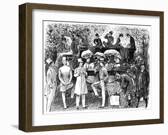 A Reminiscence of Lord's Cricket Ground (Eton Vs Harro), 1878-George Du Maurier-Framed Giclee Print