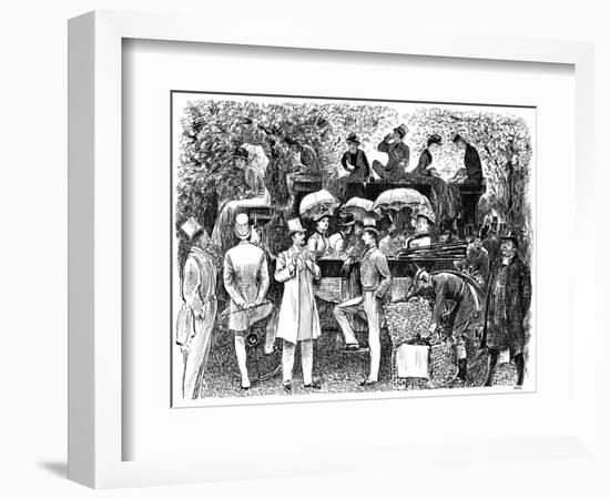 A Reminiscence of Lord's Cricket Ground (Eton Vs Harro), 1878-George Du Maurier-Framed Giclee Print