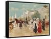 A Rendez-Vous Near the Grand Palais-Carlos Alonso Perez-Framed Stretched Canvas