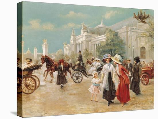 A Rendez-Vous Near the Grand Palais-Carlos Alonso Perez-Stretched Canvas