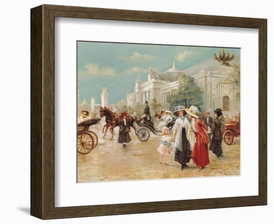 A Rendez-Vous Near the Grand Palais-Carlos Alonso Perez-Framed Giclee Print