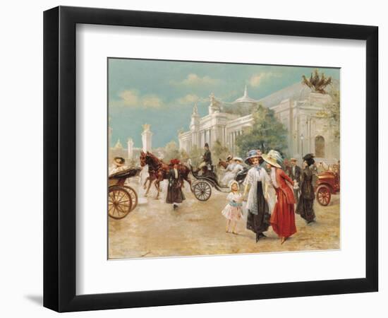 A Rendez-Vous Near the Grand Palais-Carlos Alonso Perez-Framed Giclee Print