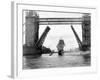 A Replica of Francis Drakes Ship the Golden Hinde Sails Down the Thames, September 1974-null-Framed Photographic Print