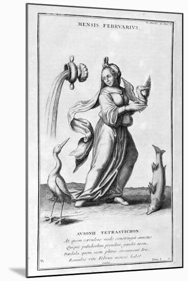 A Representation of February, 1757-Bernard De Montfaucon-Mounted Giclee Print