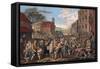 A Representation of the March of the Guards Towards Scotland in the Year 1745-William Hogarth-Framed Stretched Canvas