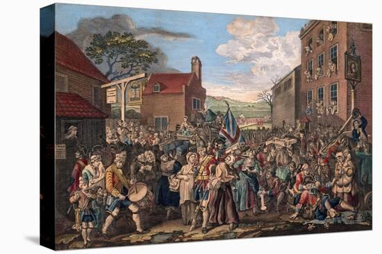 A Representation of the March of the Guards Towards Scotland in the Year 1745-William Hogarth-Stretched Canvas