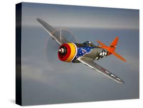 A Republic P-47D Thunderbolt in Flight-Stocktrek Images-Stretched Canvas