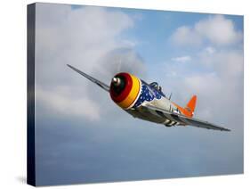 A Republic P-47D Thunderbolt in Flight-Stocktrek Images-Stretched Canvas