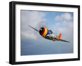 A Republic P-47D Thunderbolt in Flight-Stocktrek Images-Framed Photographic Print
