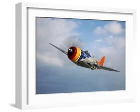 A Republic P-47D Thunderbolt in Flight-Stocktrek Images-Framed Photographic Print