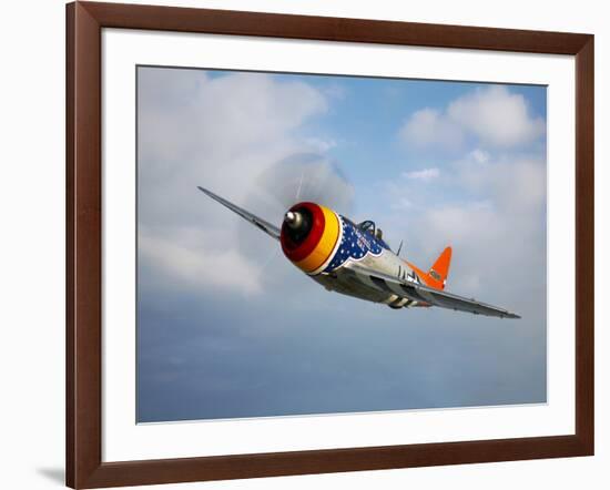 A Republic P-47D Thunderbolt in Flight-Stocktrek Images-Framed Photographic Print