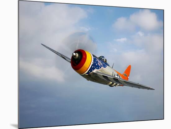 A Republic P-47D Thunderbolt in Flight-Stocktrek Images-Mounted Photographic Print
