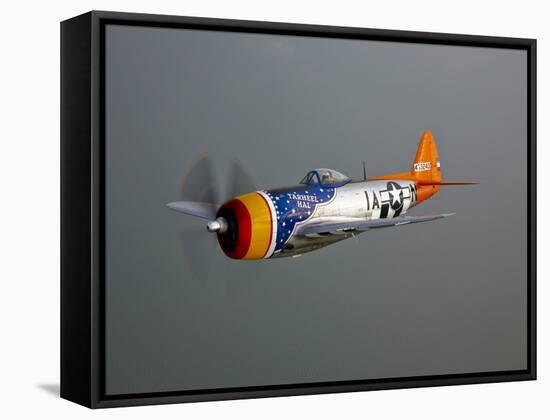 A Republic P-47D Thunderbolt in Flight-Stocktrek Images-Framed Stretched Canvas