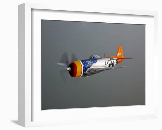 A Republic P-47D Thunderbolt in Flight-Stocktrek Images-Framed Photographic Print